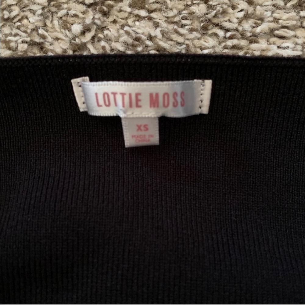 Lottie Moss Ribbed Square Neck Crop Top - Picture 4 of 6